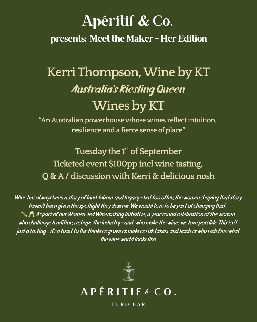 Meet the Maker Kerri Thompson at Apéritif & Co, Summer Hill Sydney